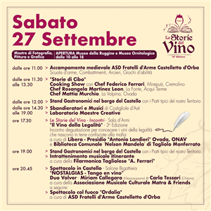 Storie del Vino 2025 - Programma incontri culturali